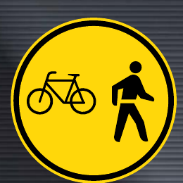 TR112 Temporary Cyclists & Pedestrians Only Sign