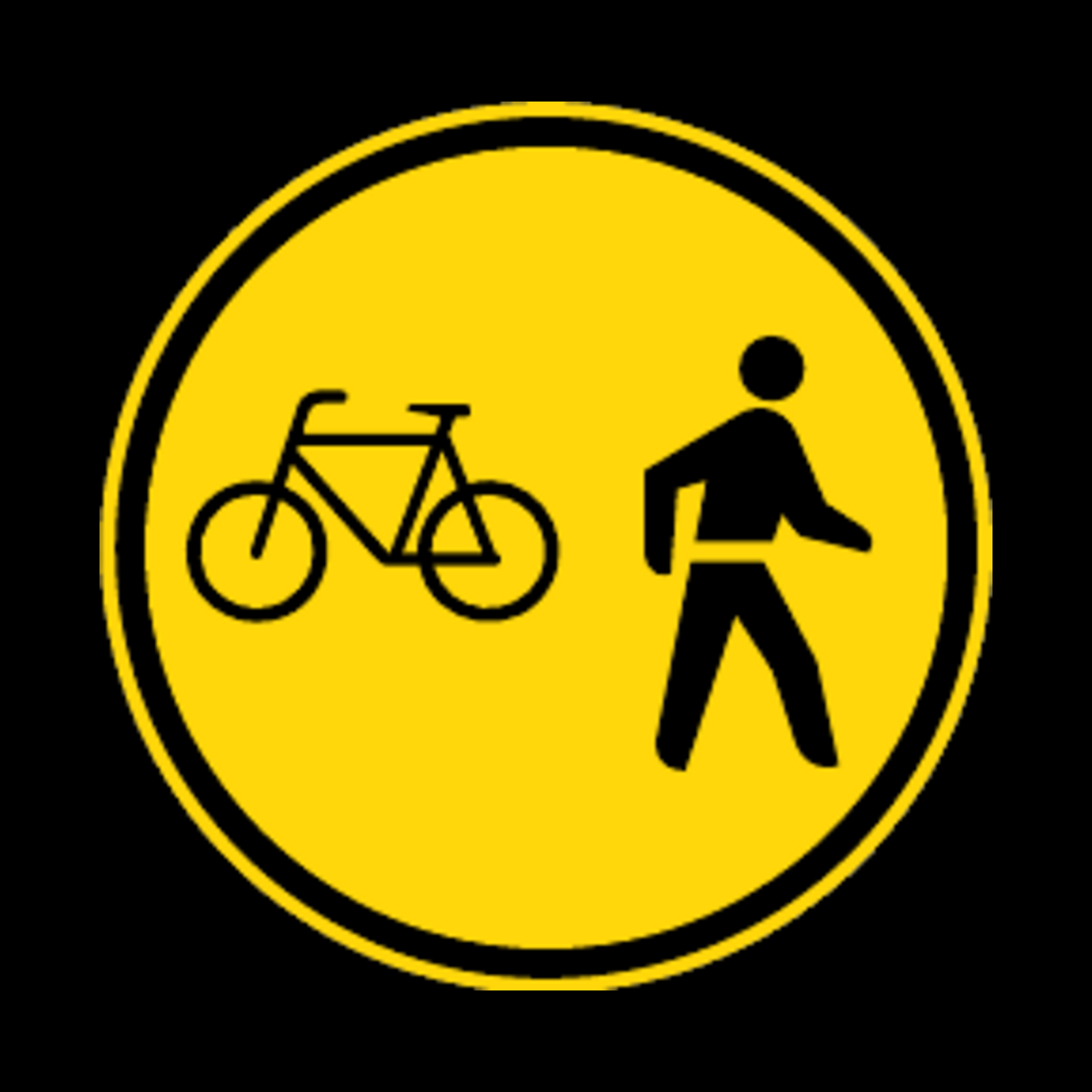 TR112 – Cyclists & Pedestrians Only Sign – Temporary