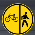 TR113 Temporary Cyclists & Pedestrians Only Sign
