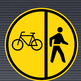 TR113 Temporary Cyclists & Pedestrians Only Sign