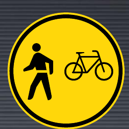 TR114 Temporary Cyclists & Pedestrians Only Sign