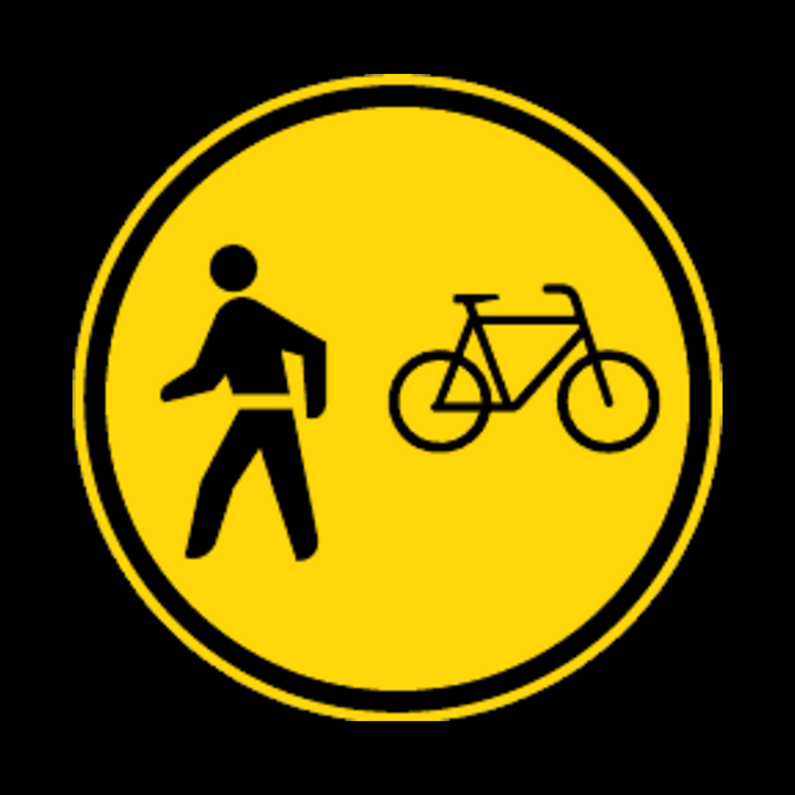 TR114 – Cyclists & Pedestrians Only Sign – Temporary