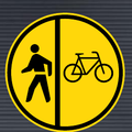 TR115 Temporary Cyclists & Pedestrians Only Sign