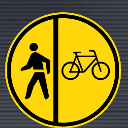 TR115 Temporary Cyclists & Pedestrians Only Sign
