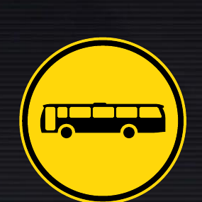 TR121 Temporary Buses Only Sign