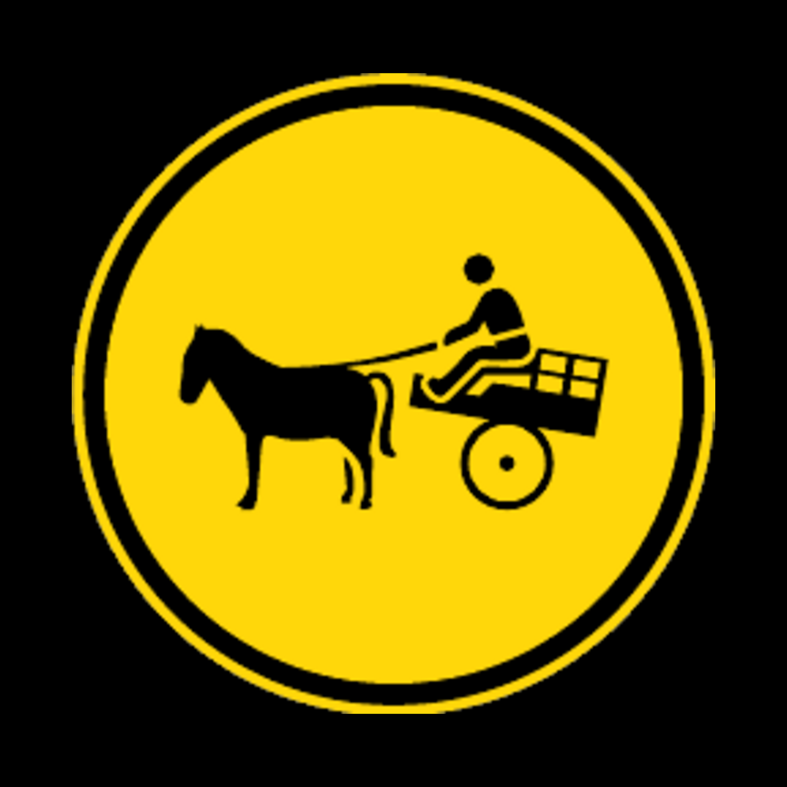 TR131 – Animal-Drawn Vehicles Only Sign – Temporary