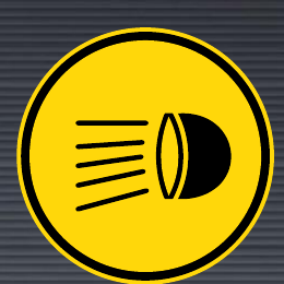 TR133 Temporary Switch Headlights On Sign