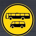 TR134 Temporary Buses and Mini-Buses Only Sign