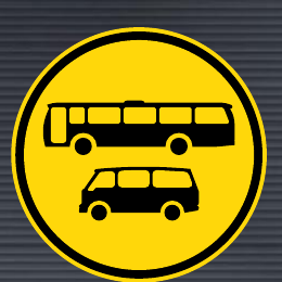 TR134 Temporary Buses and Mini-Buses Only Sign