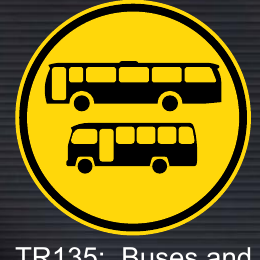 TR135 Temporary Buses and Midi-Buses Only Sign
