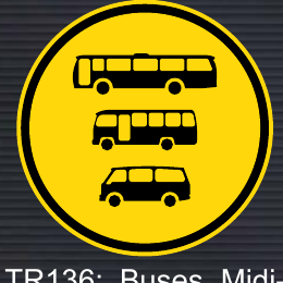 TR136 Temporary Buses, Midi-Buses and Mini-Buses Only Sign