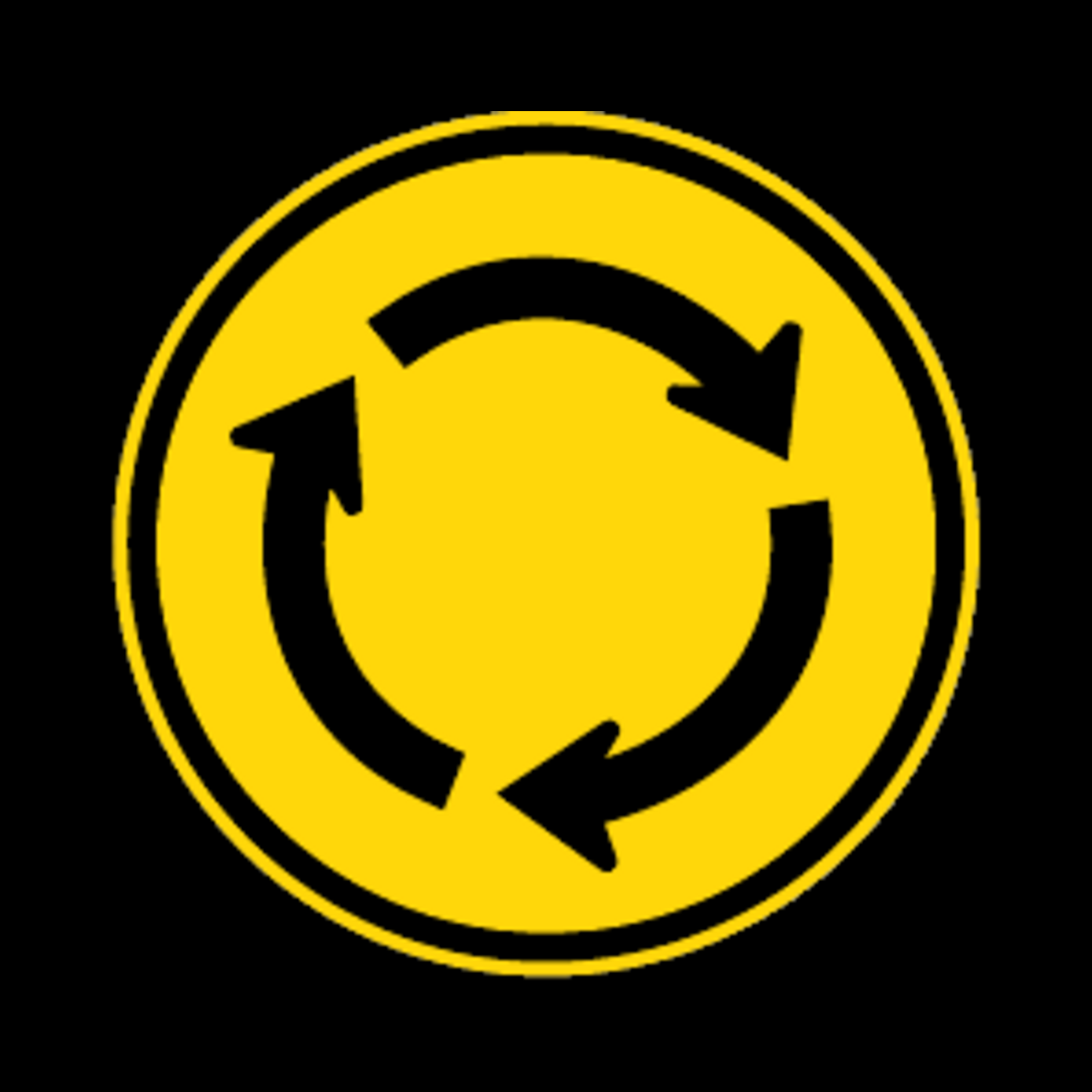 TR137 – Roundabout Sign – Temporary