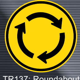 TR137 Temporary Roundabout Sign