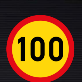 TR201 Temporary Speed Limit Sign – 100 km/h