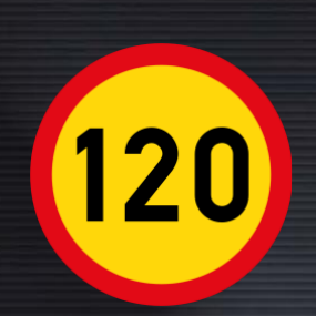 TR201 Temporary Speed Limit Sign – 120 km/h