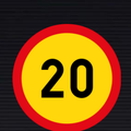TR201 Temporary Speed Limit Sign – 20 km/h