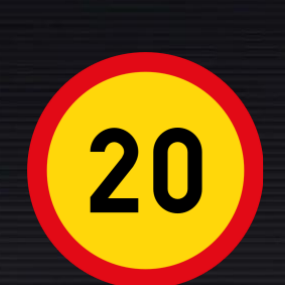 TR201 Temporary Speed Limit Sign – 20 km/h