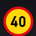 TR201 Temporary Speed Limit Sign – 40 km/h