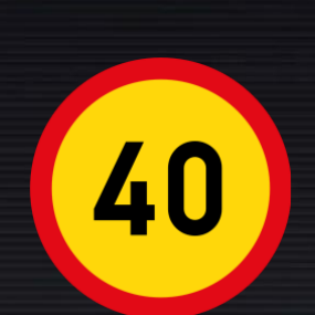 TR201 Temporary Speed Limit Sign – 40 km/h