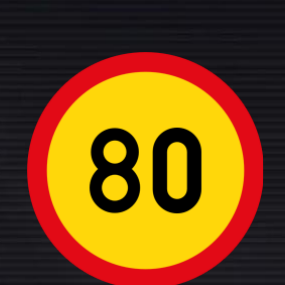 TR201 Temporary Speed Limit Sign – 80 km/h