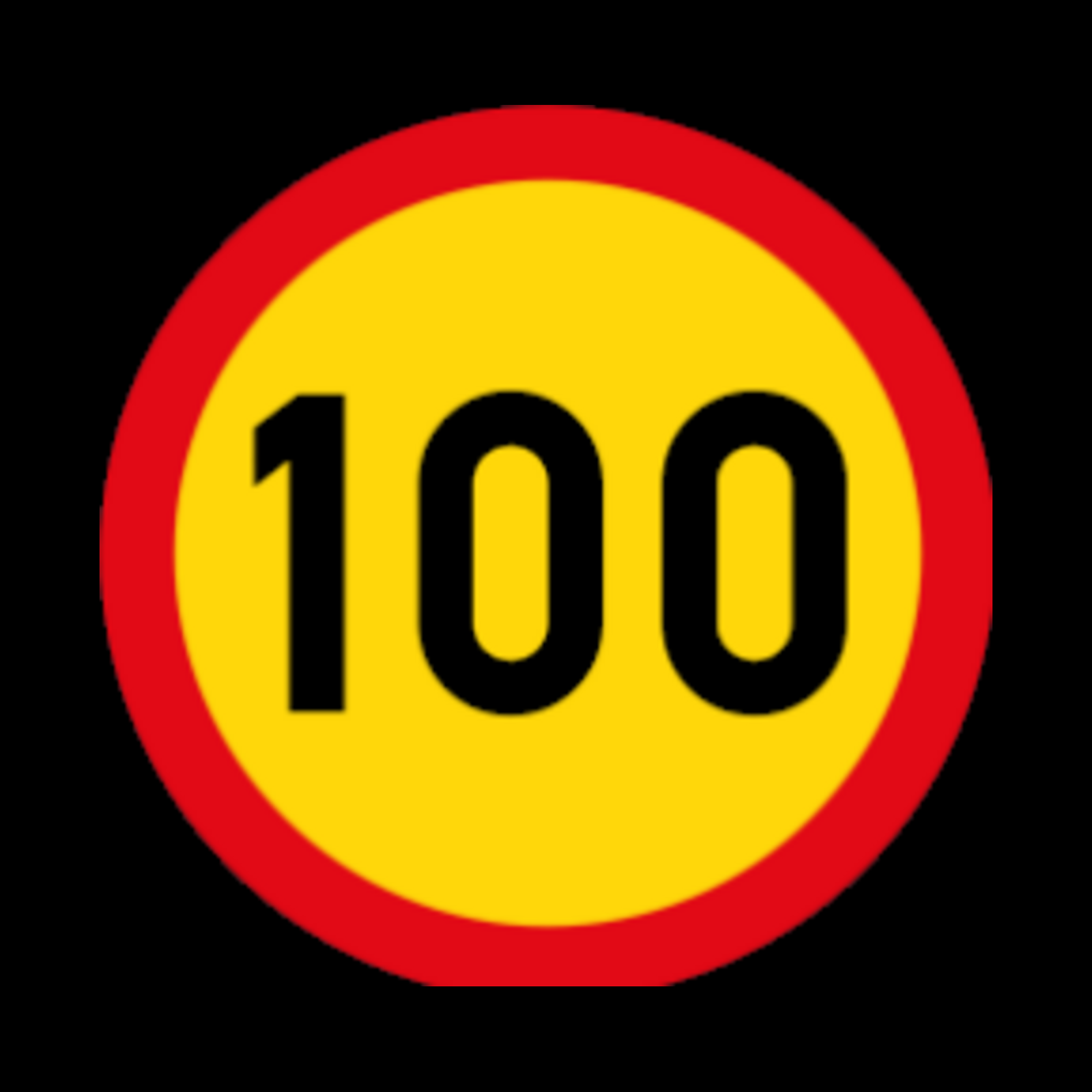 TR201 – Speed Limit Sign – 100 km/h – Temporary