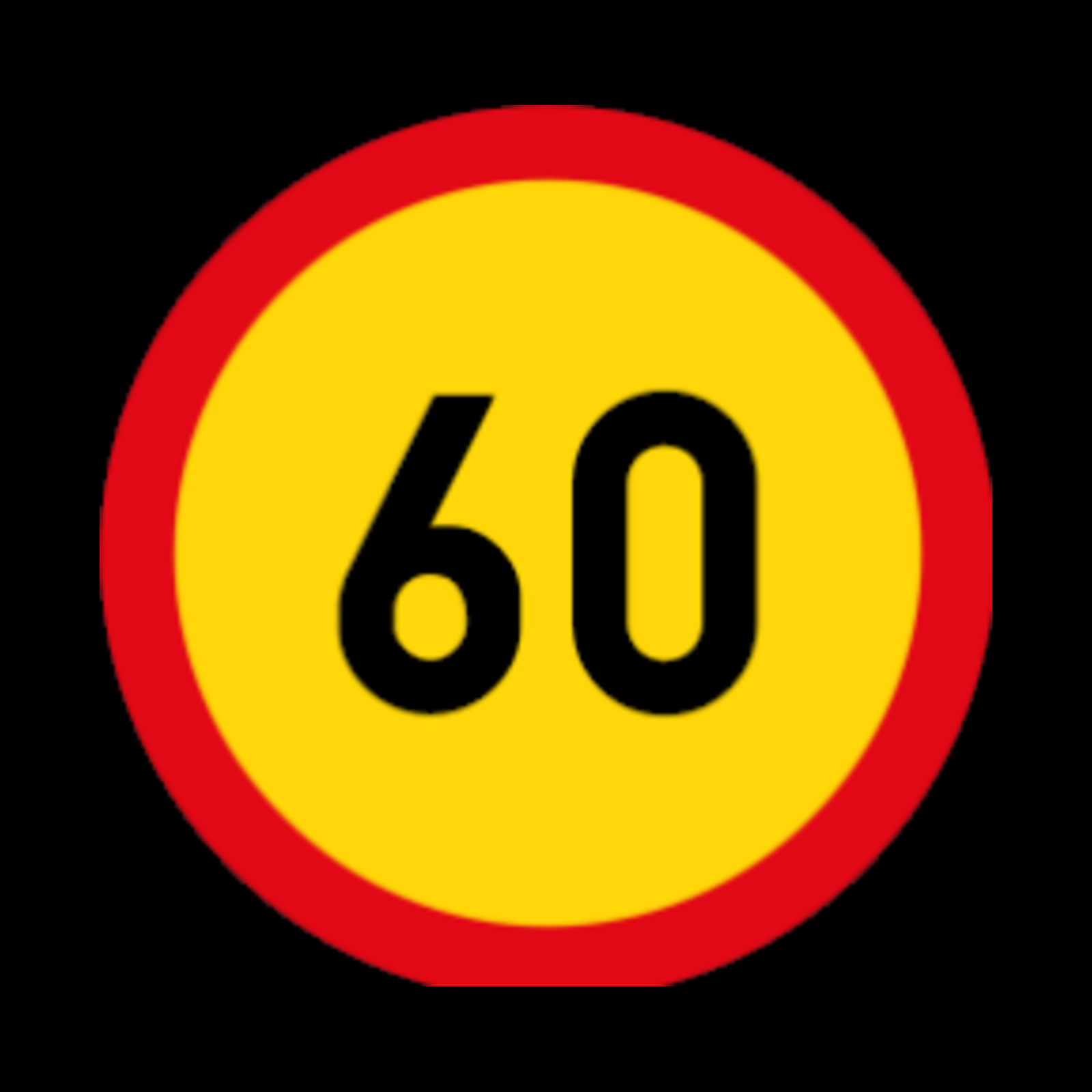 TR201 – Speed Limit Sign – 60 km/h – Temporary