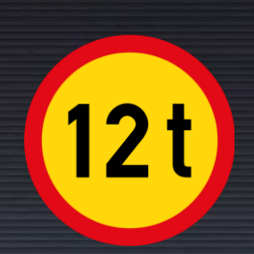 TR202 Temporary Mass Limit Sign