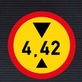 TR204 Temporary Height Limit Sign