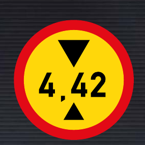 TR204 Temporary Height Limit Sign