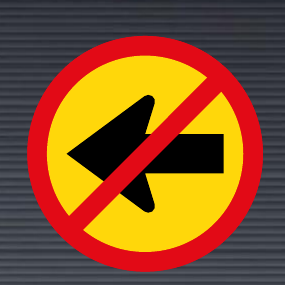 TR211 Temporary Left Turn Prohibited Sign