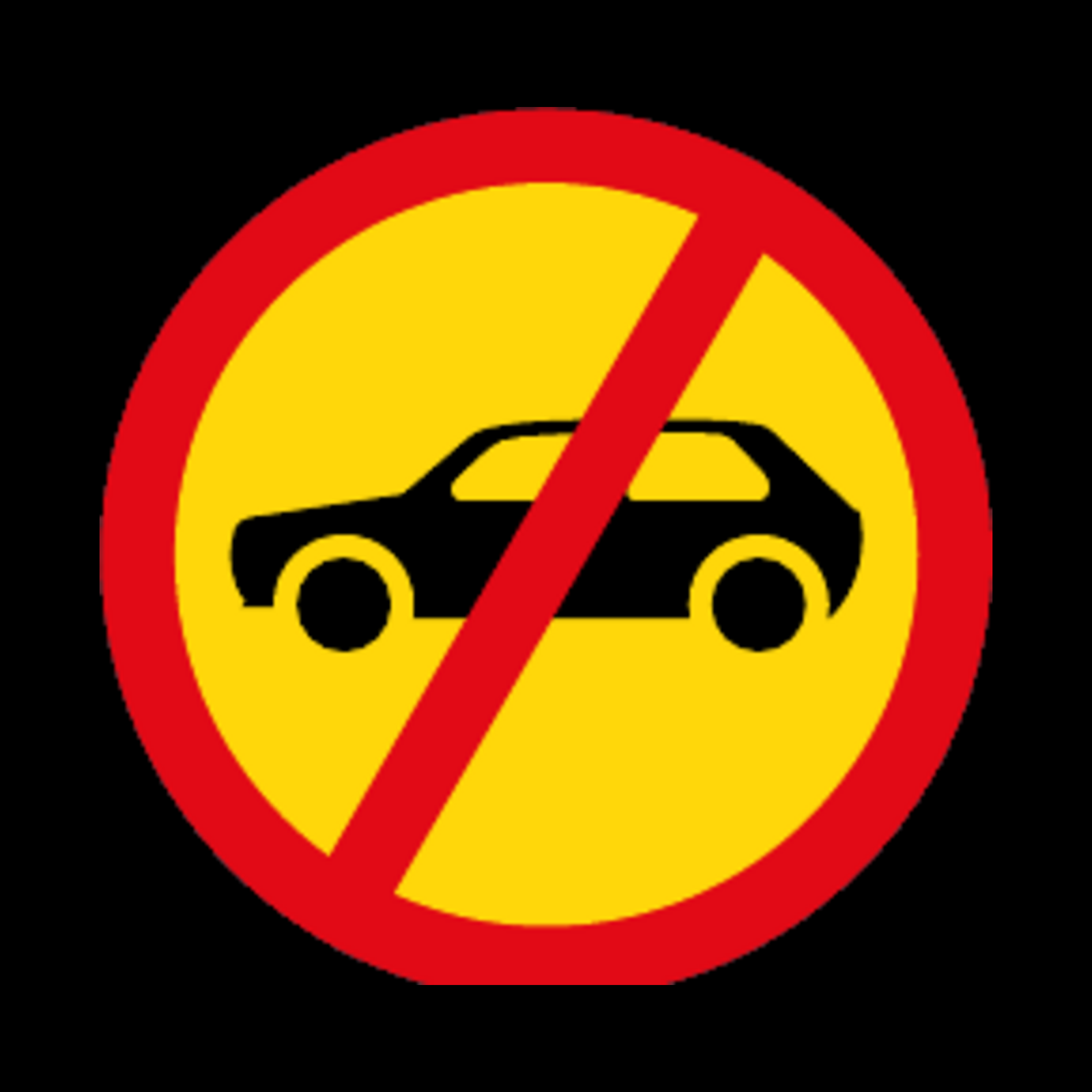 TR223 – Motor Vehicles Prohibited Sign – Temporary