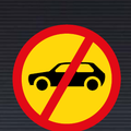 TR223 Temporary Motor Vehicles Prohibited Sign