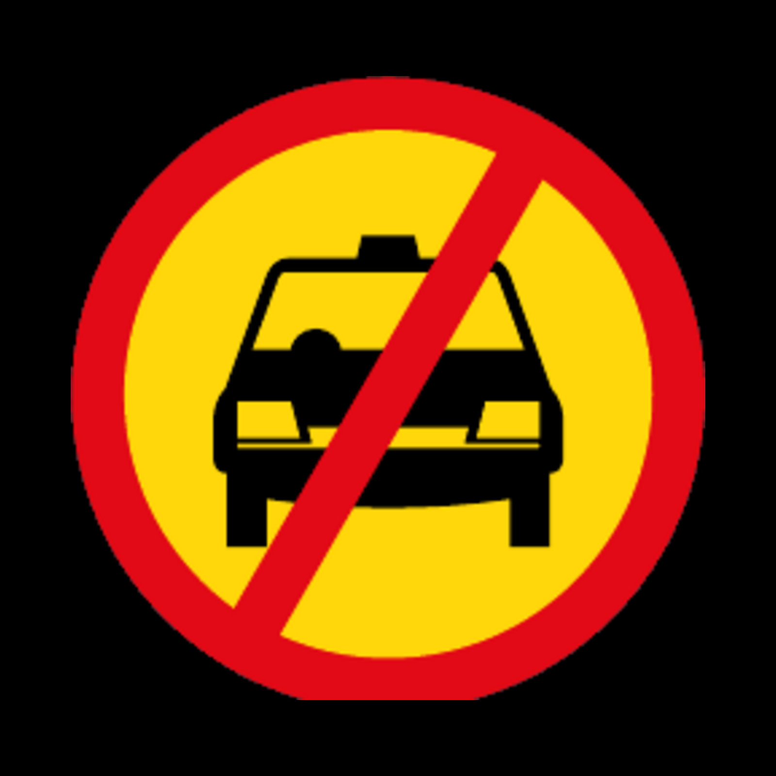 TR224 – Taxis Prohibited Sign – Temporary