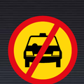 TR224 Temporary Taxis Prohibited Sign