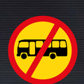 TR225 Temporary Mini-Buses Prohibited Sign