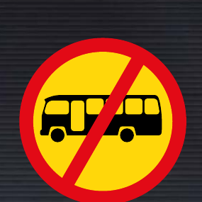 TR225 Temporary Mini-Buses Prohibited Sign