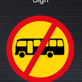 TR226 Temporary Midi-Buses Prohibited Sign
