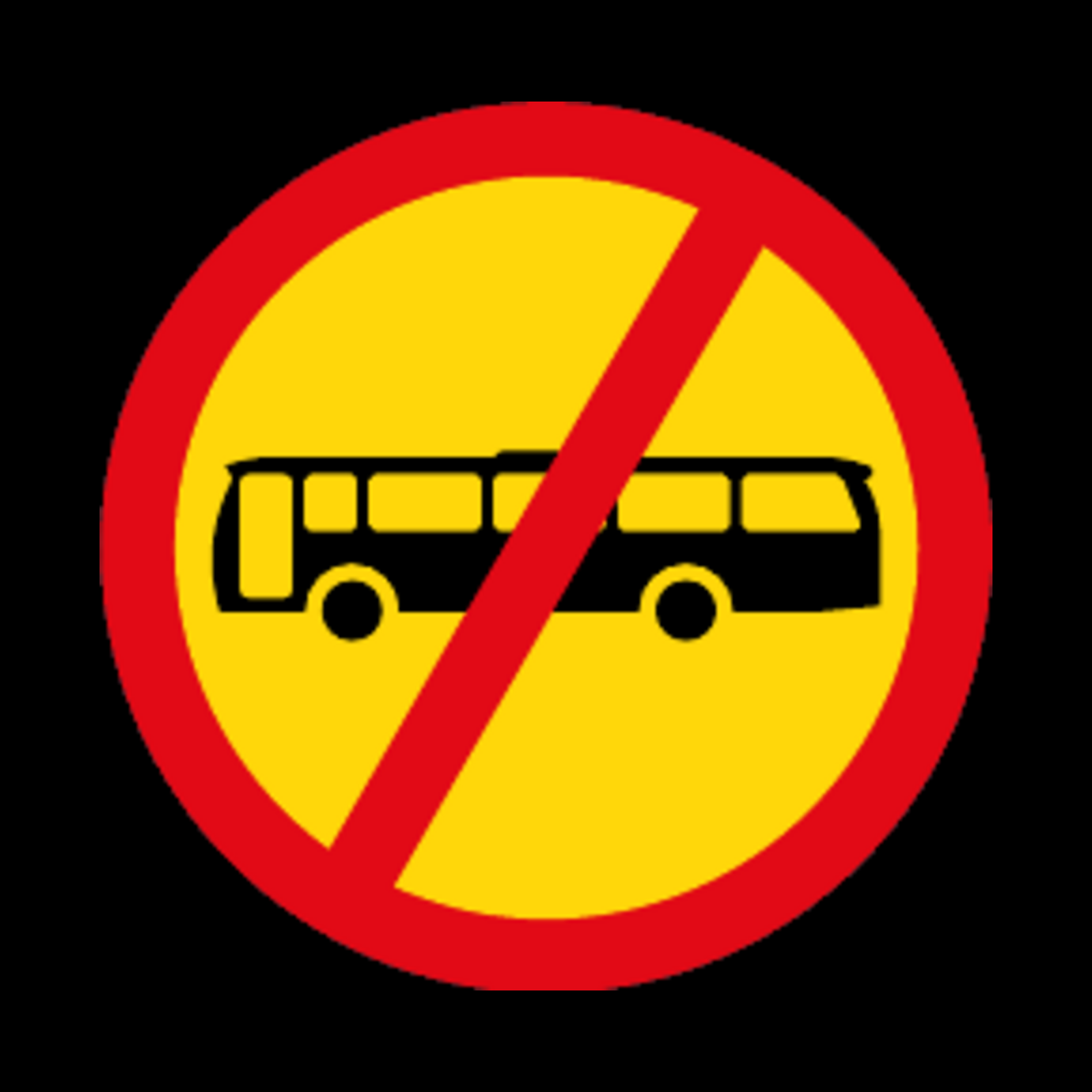 TR227 – Buses Prohibited Sign – Temporary
