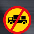 TR228 Temporary Delivery Vehicles Prohibited Sign