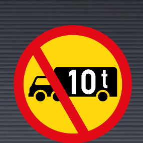 TR230 Temporary Goods Vehicle Over Indicated GVM Prohibited Sign