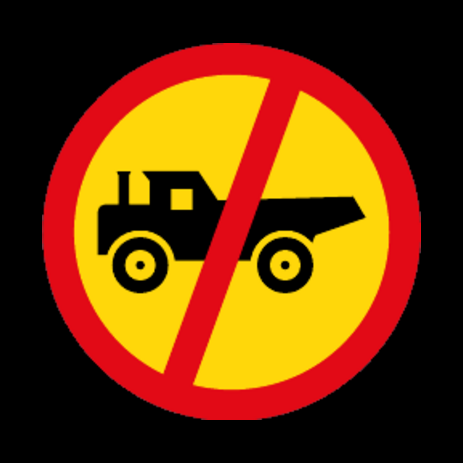 TR231 – Construction Vehicle Prohibited Sign – Temporary