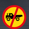 TR231 Temporary Construction Vehicle Prohibited Sign