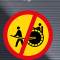 TR234 Temporary Rickshaws Prohibited Sign