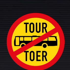 TR235 Temporary Tour Buses Prohibited Sign