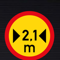 TR239 Temporary Vehicles Width Limit Sign