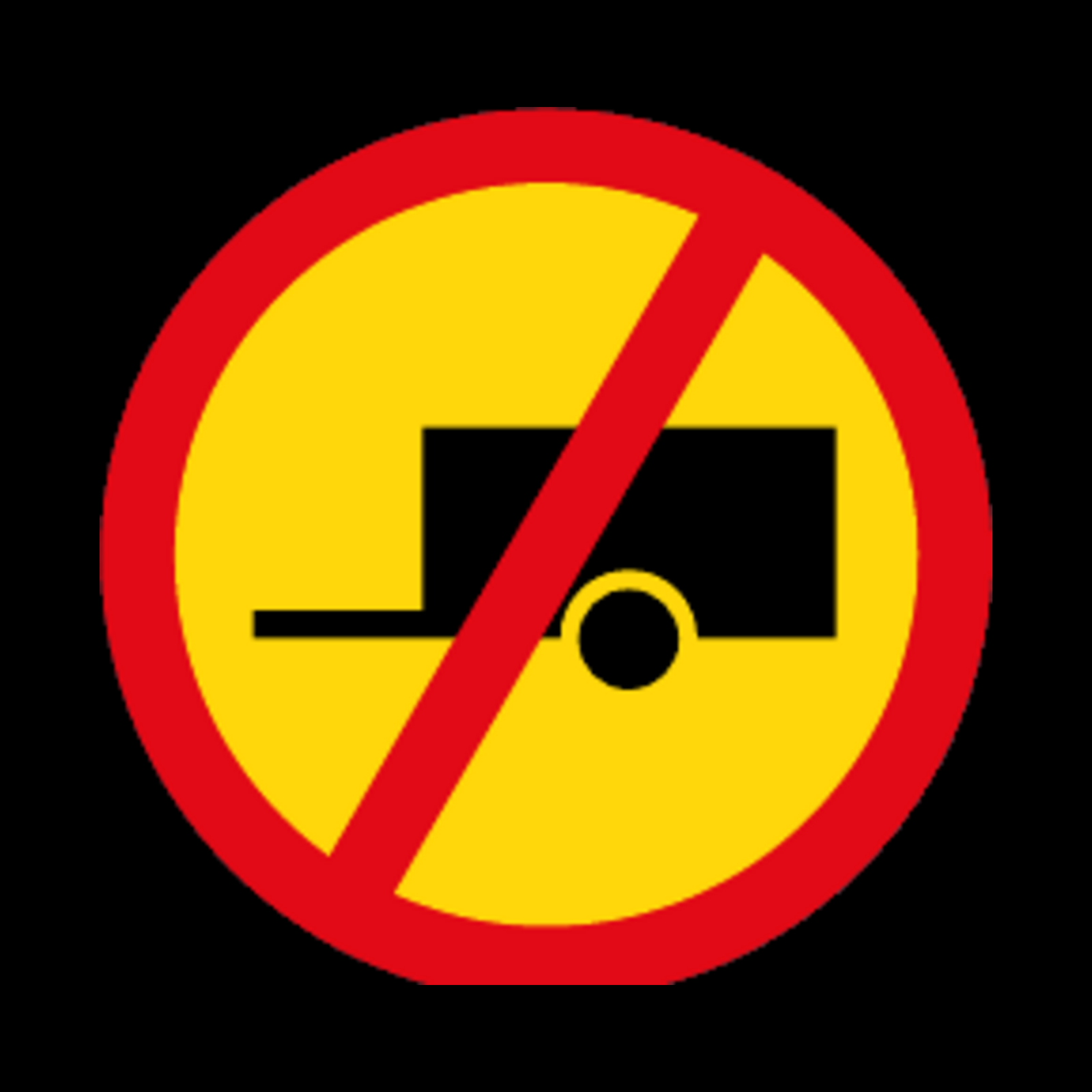 TR240 – Towed Vehicles Prohibited Sign – Temporary