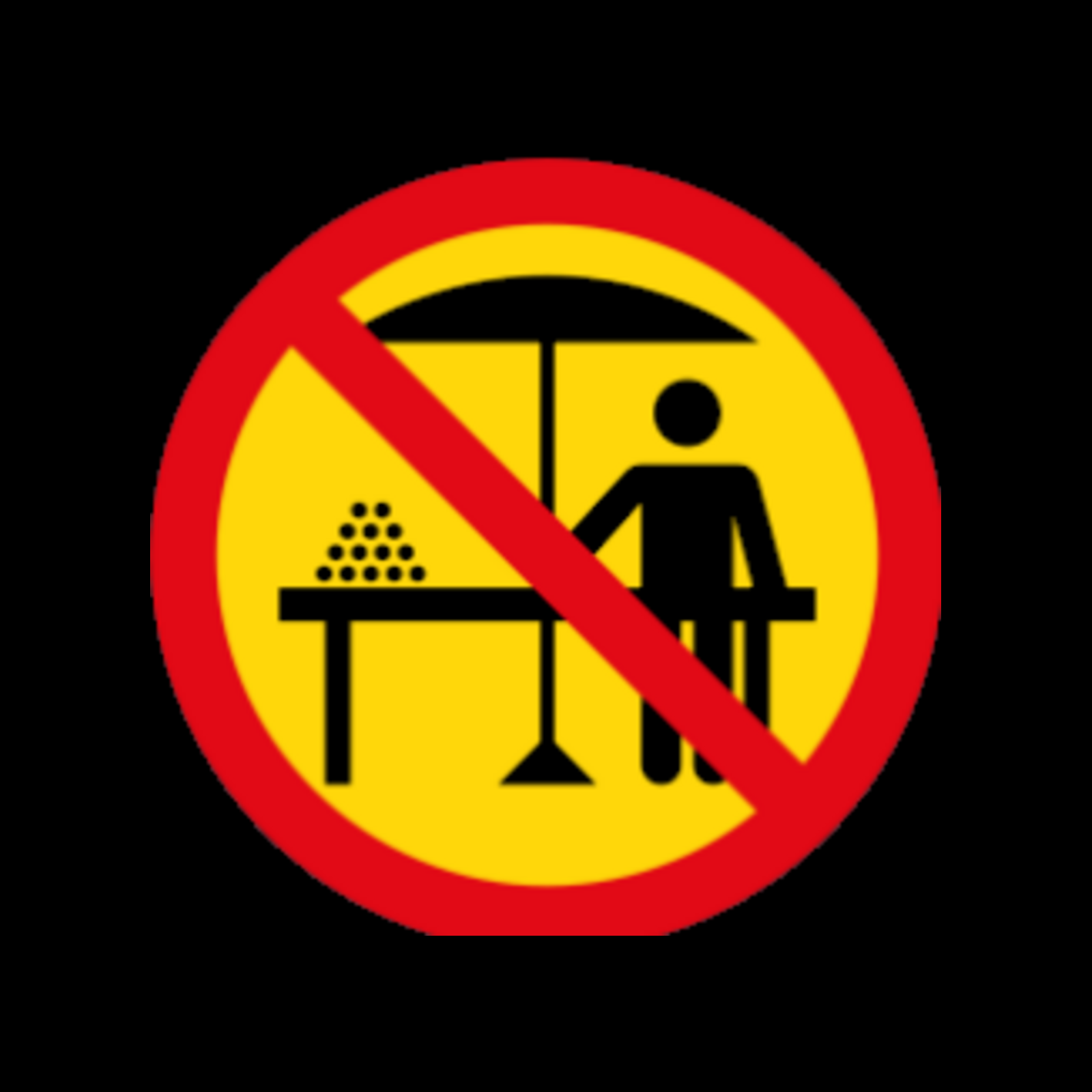 TR241 – Hawkers Prohibited Sign – Temporary