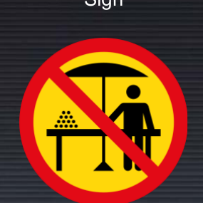 TR241 Temporary Hawkers Prohibited Sign