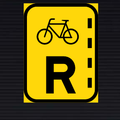TR304 Bicycle Lane Reservation Sign – Temporary