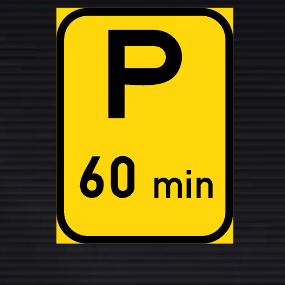 TR306-P Limited Parking Reservation Sign – Temporary